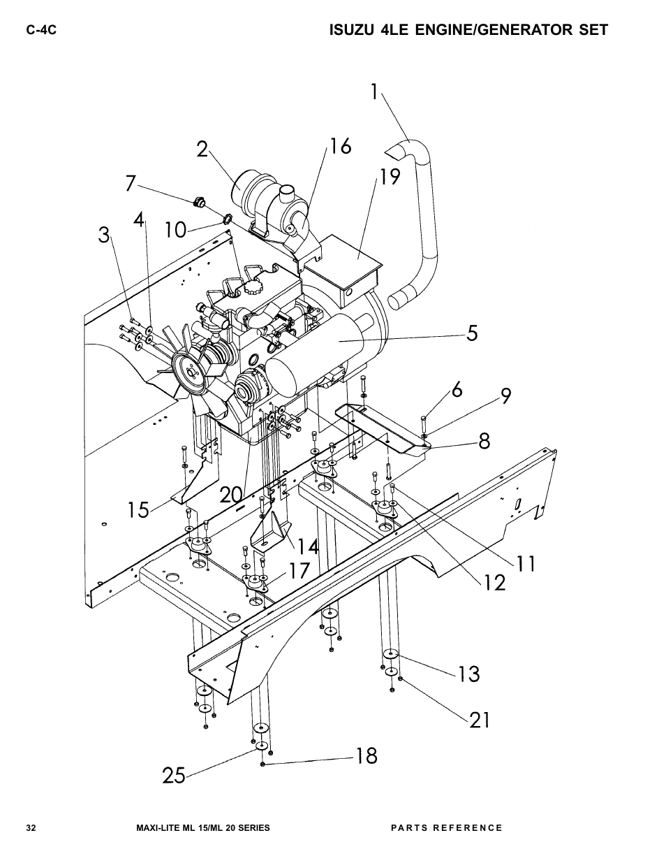 Isuzu 4le engine/generator set | Allmand Brothers ML15-20 LD User Manual | Page 32 / 121