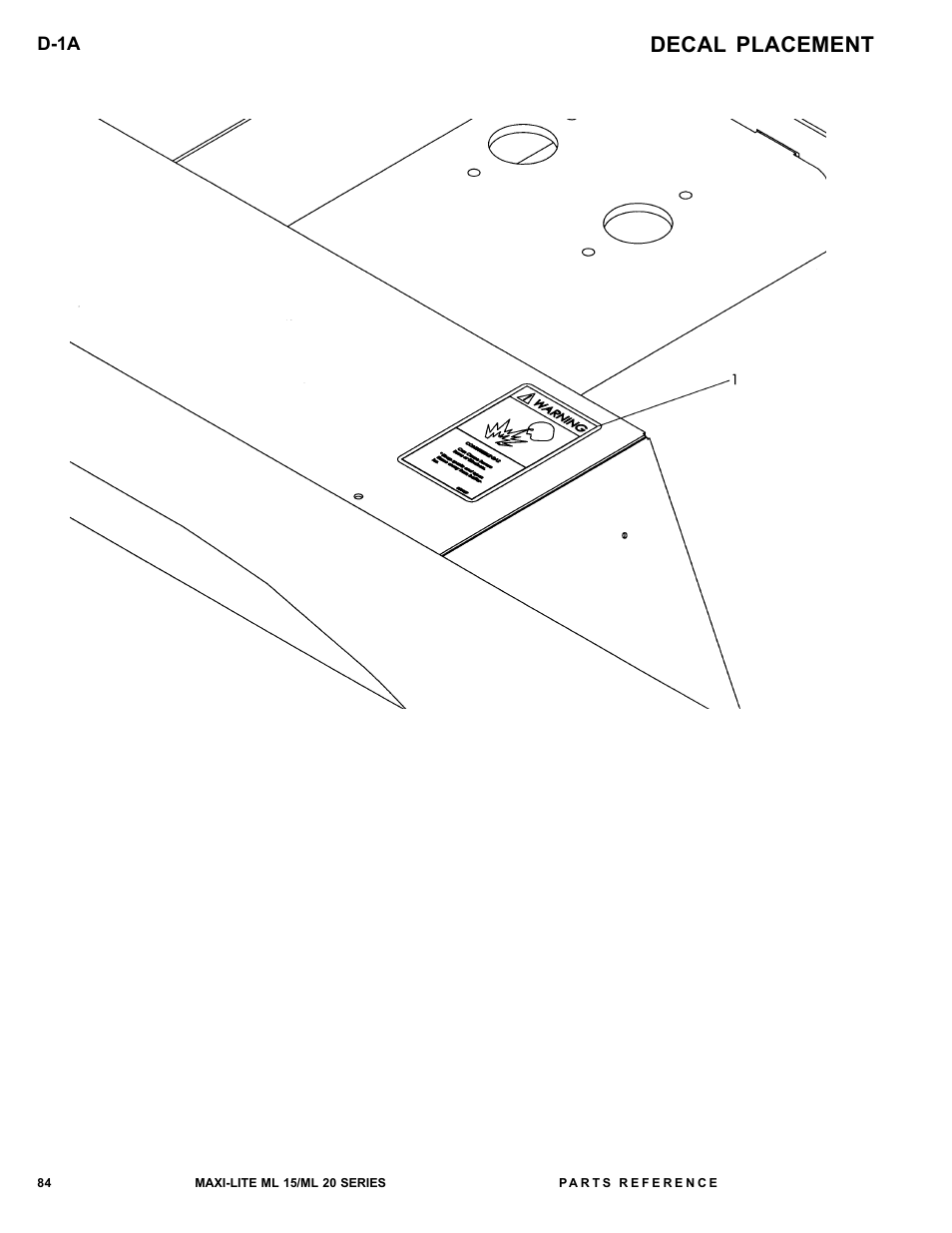 Decal placement | Allmand Brothers ML15-20 LD User Manual | Page 84 / 121