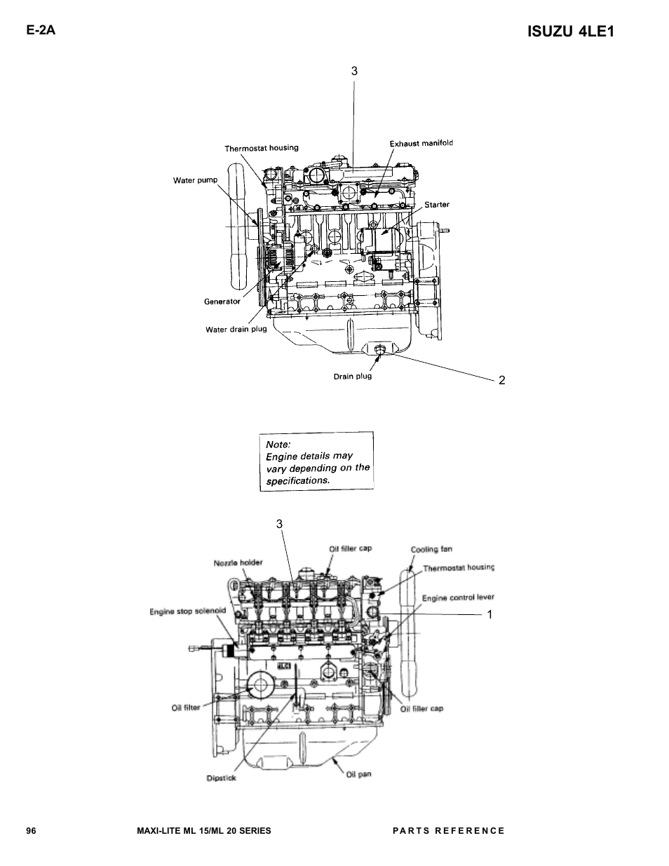 Isuzu 4le1 | Allmand Brothers ML15-20 LD User Manual | Page 96 / 121