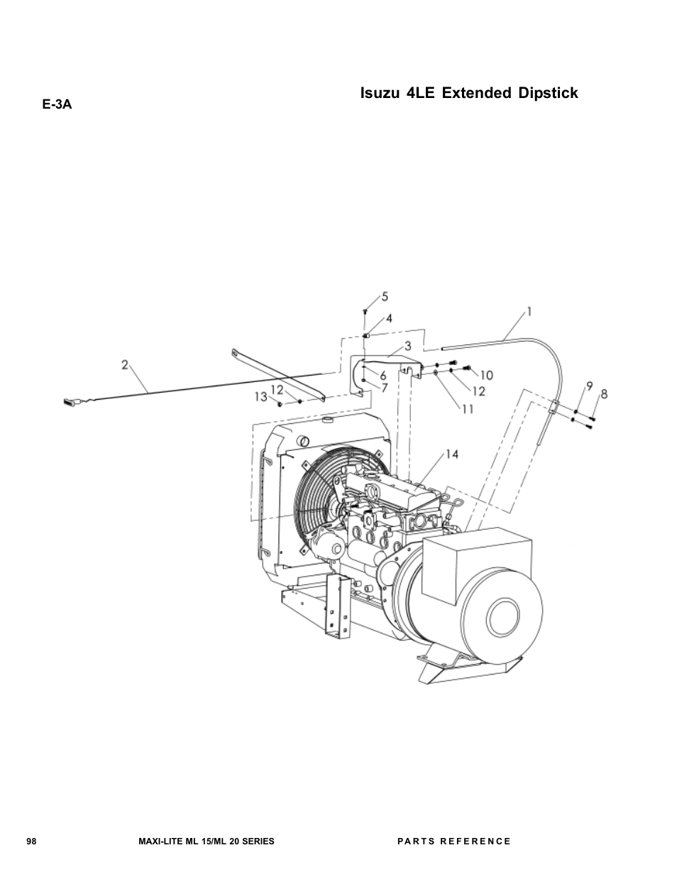 Isuzu 4le extended dipstick | Allmand Brothers ML15-20 LD User Manual | Page 98 / 121