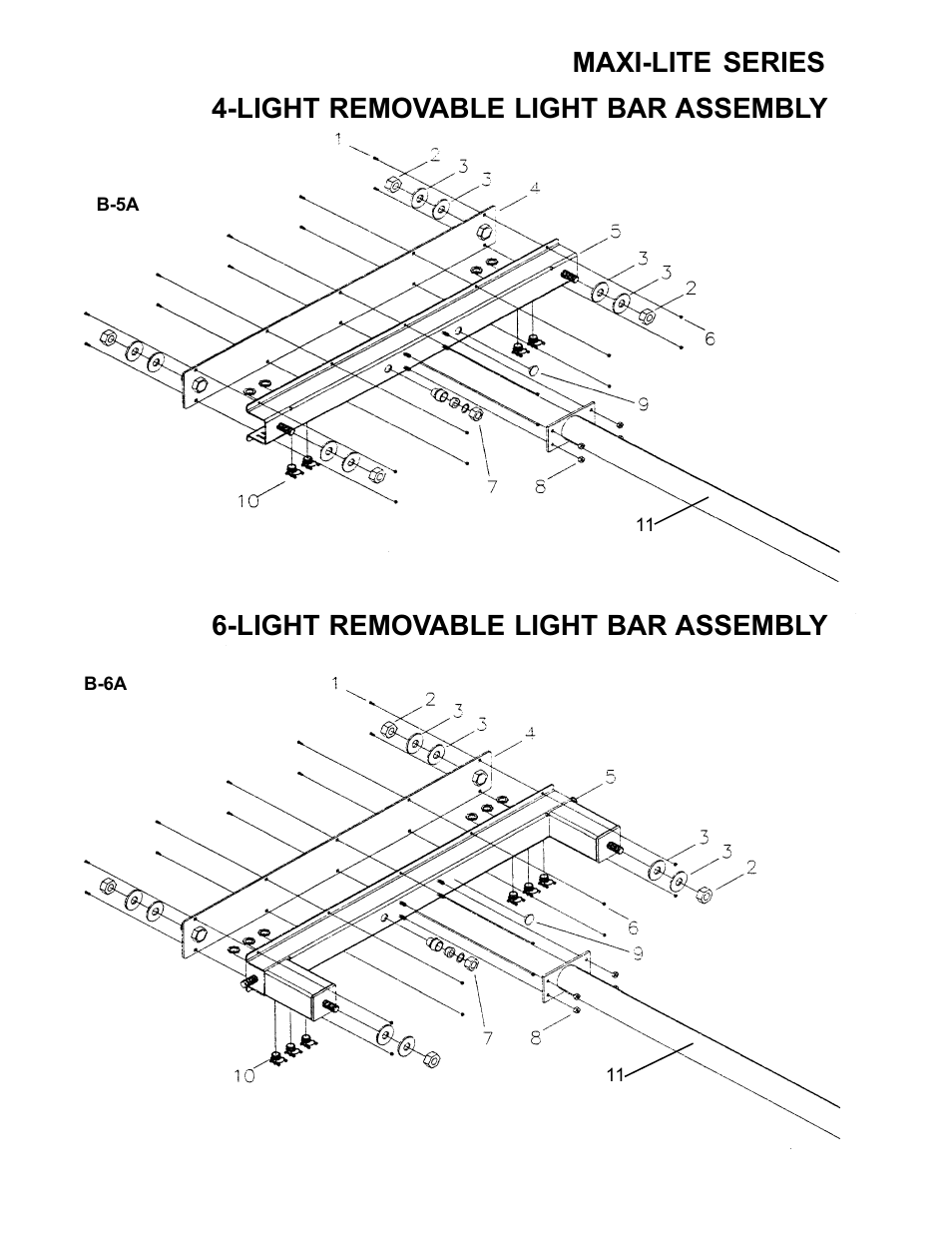 Light removable light bar assembly | Allmand Brothers ML6-8 LD User Manual | Page 14 / 87