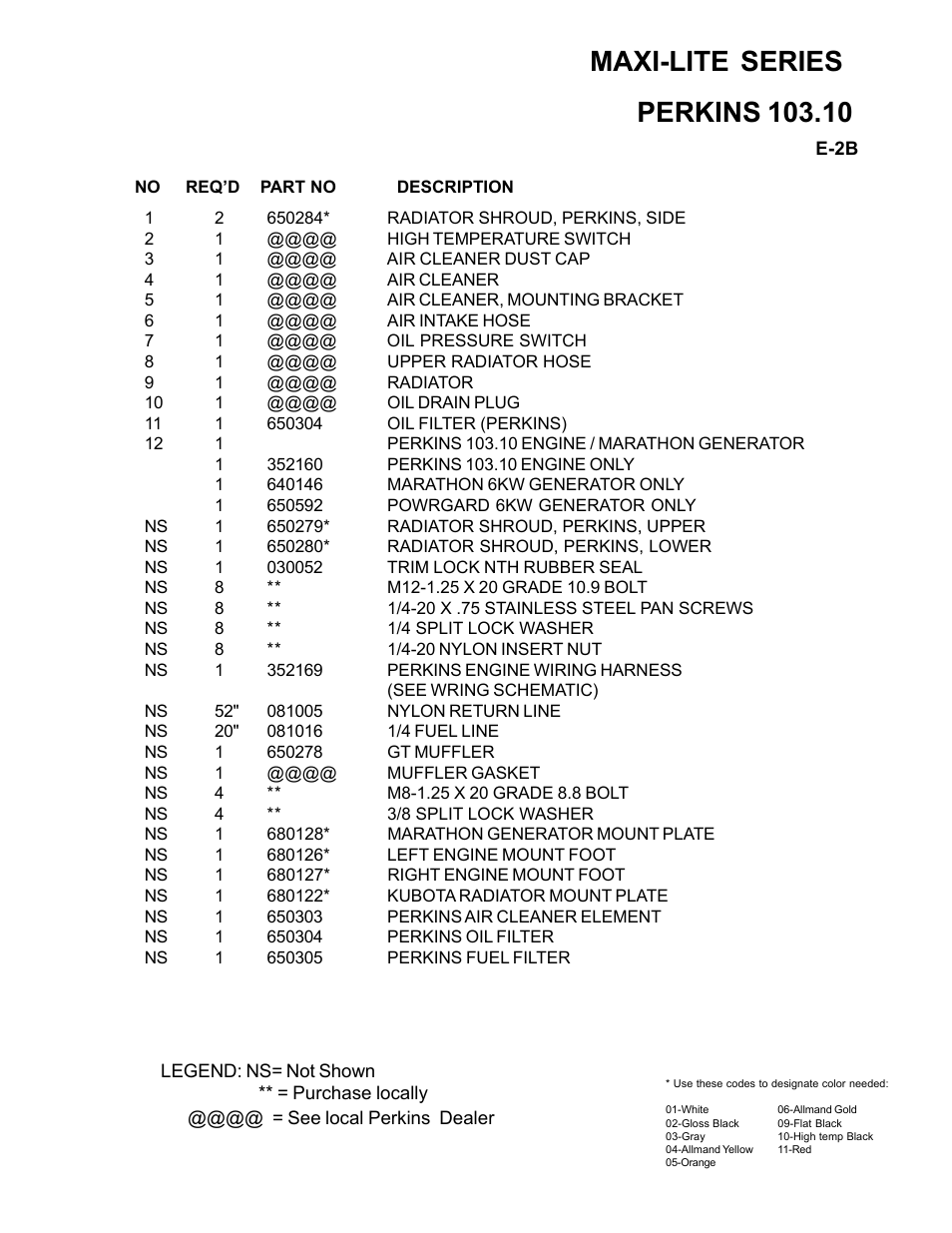 Maxi-lite series | Allmand Brothers ML6-8 LD User Manual | Page 77 / 87