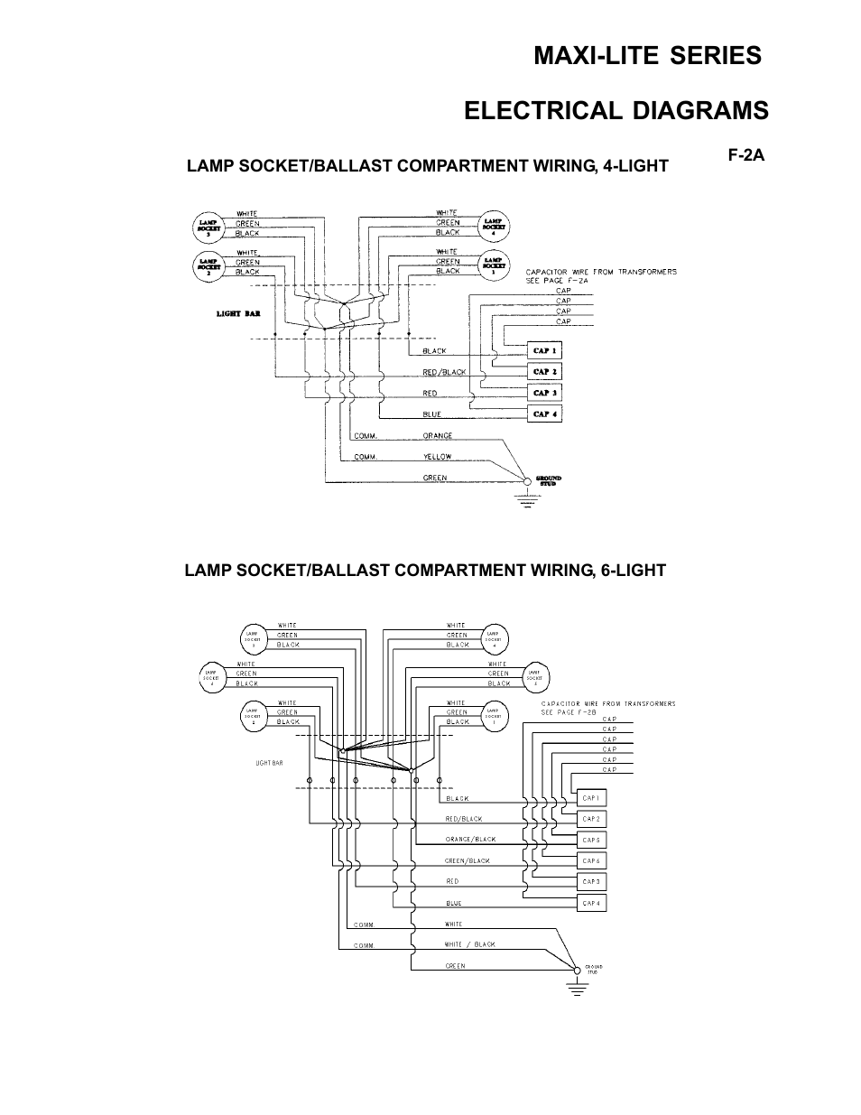 Maxi-lite series, Electrical diagrams, F-2a | Allmand Brothers ML6-8 LD User Manual | Page 81 / 87