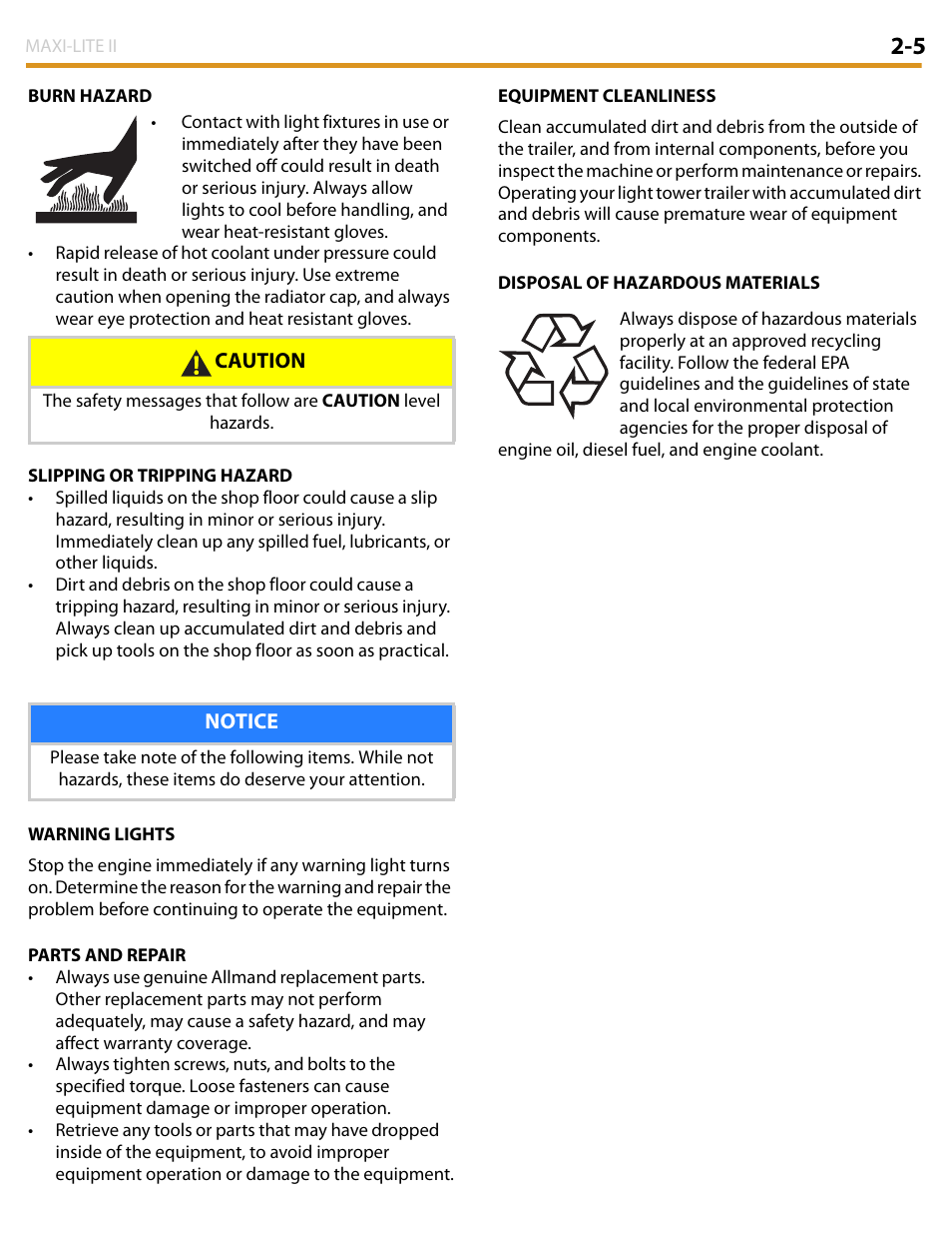 Allmand Brothers MAXI LITE II User Manual | Page 22 / 80