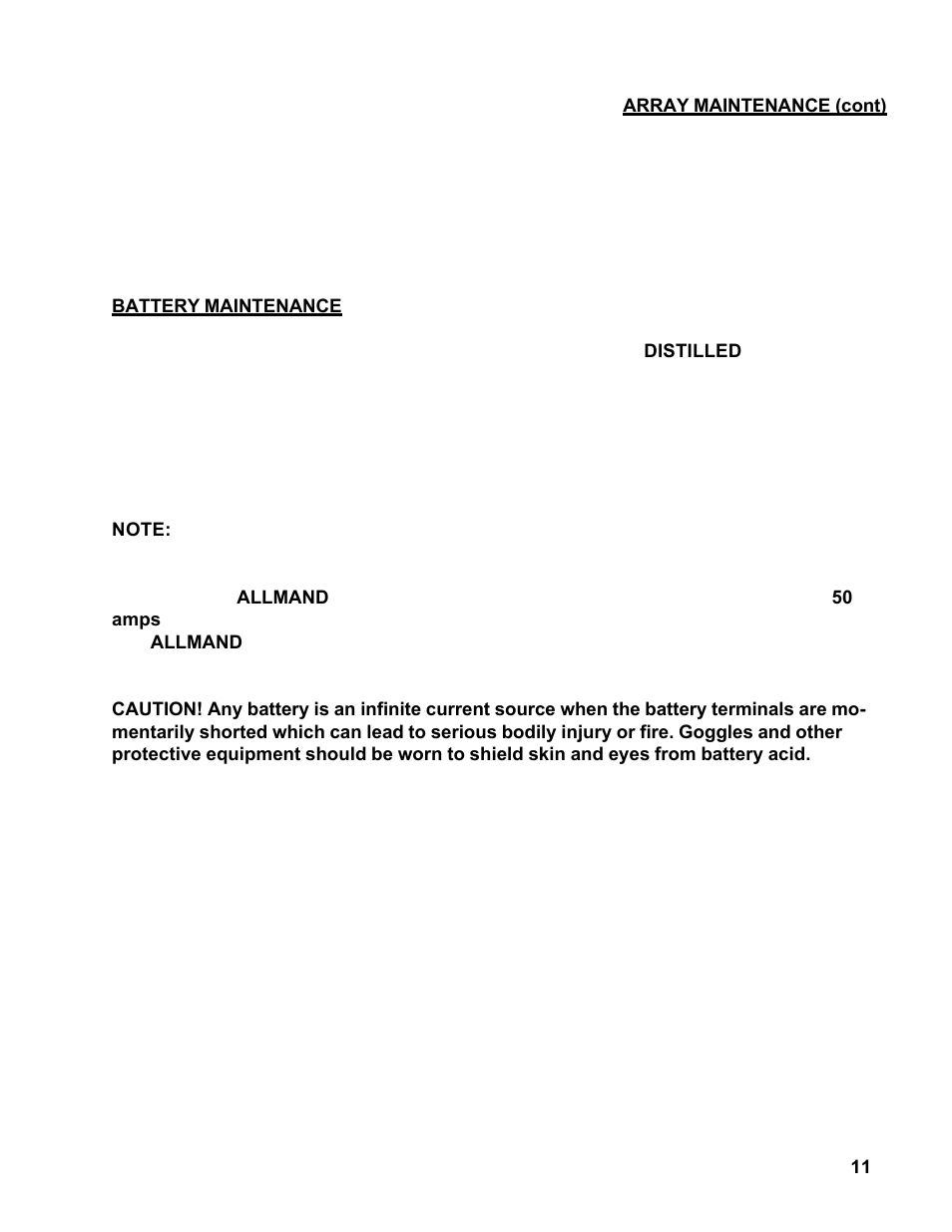 Allmand Brothers MB 6200 User Manual | Page 11 / 76