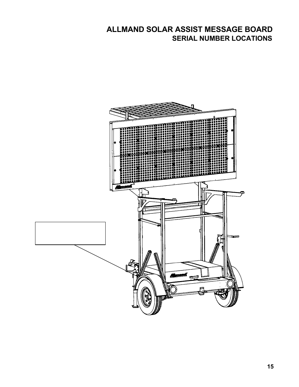 Allmand solar assist message board | Allmand Brothers MB 6200 User Manual | Page 15 / 76