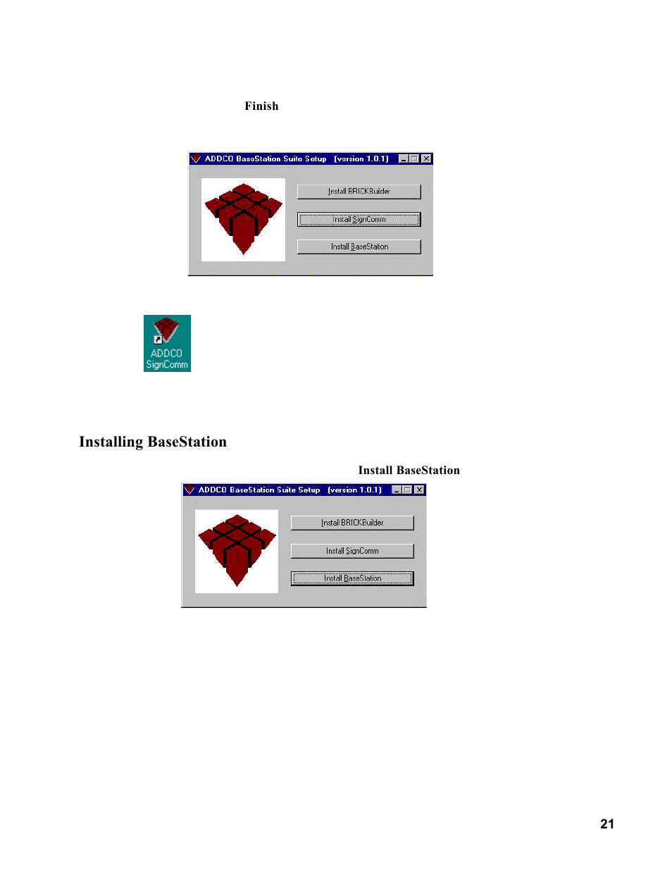 Installing basestation | Allmand Brothers MB 6200 User Manual | Page 21 / 76