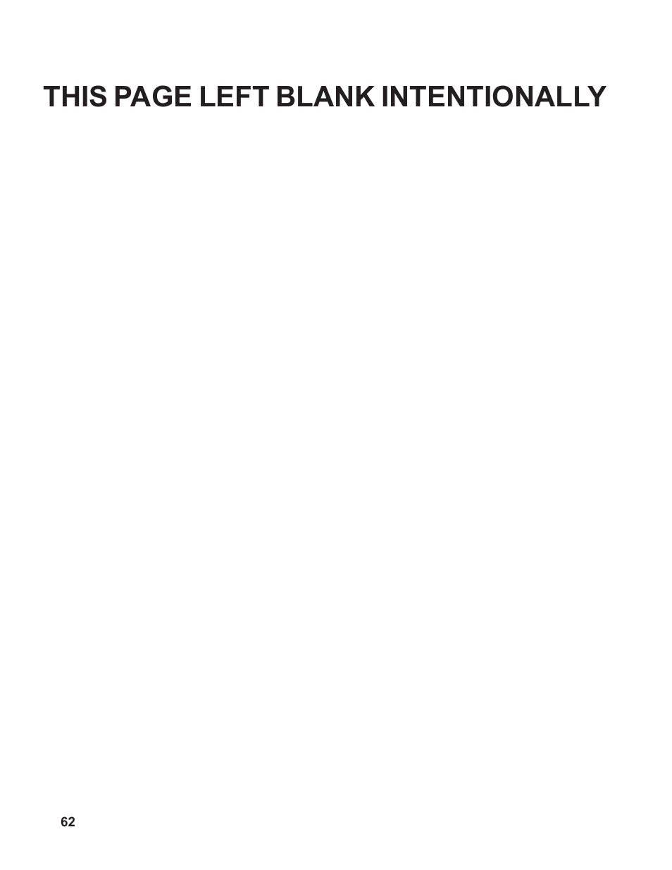 This page left blank intentionally | Allmand Brothers MB 6200 User Manual | Page 62 / 76