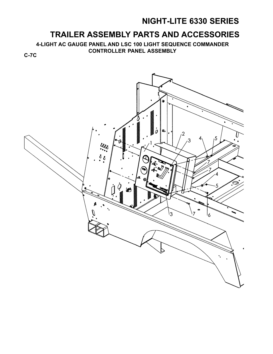 Night-lite 6330 series, Trailer assembly parts and accessories | Allmand Brothers NL6330 User Manual | Page 38 / 87