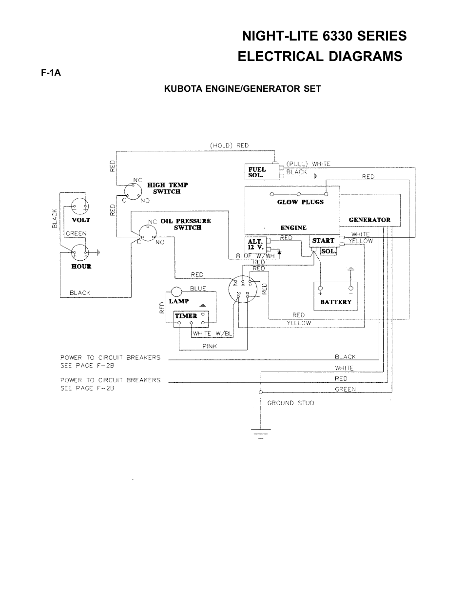 Night-lite 6330 series, Electrical diagrams | Allmand Brothers NL6330 User Manual | Page 78 / 87