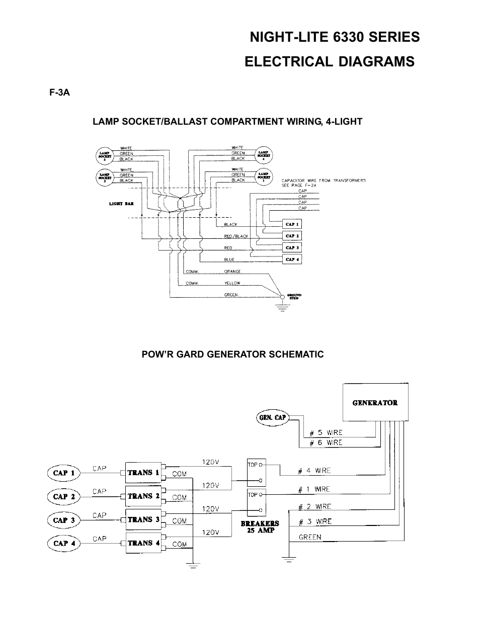 Night-lite 6330 series, Electrical diagrams | Allmand Brothers NL6330 User Manual | Page 82 / 87