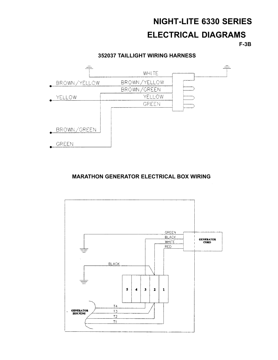 Night-lite 6330 series, Electrical diagrams, F-3b | Allmand Brothers NL6330 User Manual | Page 83 / 87