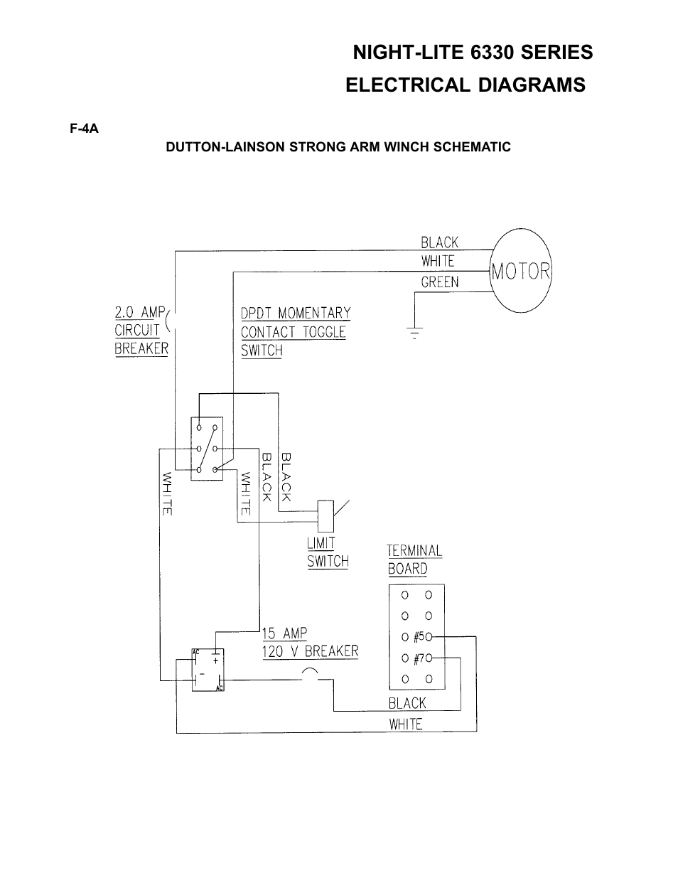 Night-lite 6330 series, Electrical diagrams | Allmand Brothers NL6330 User Manual | Page 84 / 87