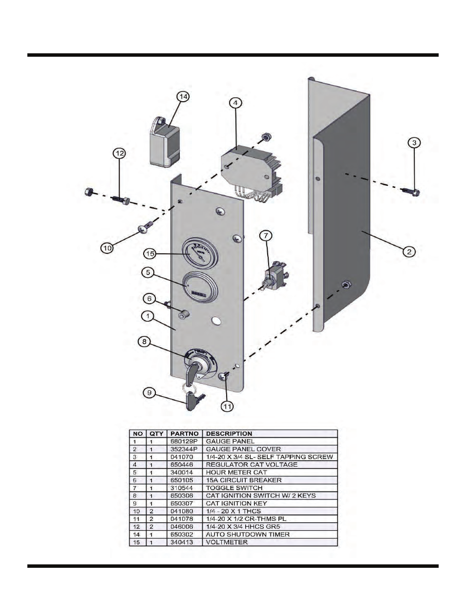 Cat control panel electric winch, Night lite pro 50-60 hz | Allmand Brothers NIGHT LITE PRO LD User Manual | Page 33 / 54