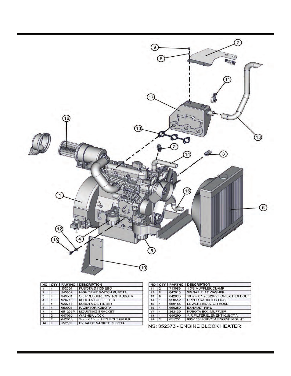 Kubota engine, Night lite pro 50-60 hz | Allmand Brothers NIGHT LITE PRO LD User Manual | Page 34 / 54