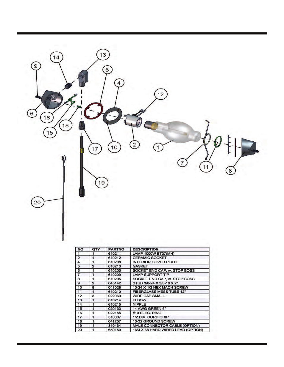 Night lite pro 50-60 hz, 1000w sho lamp | Allmand Brothers NIGHT LITE PRO LD User Manual | Page 5 / 54