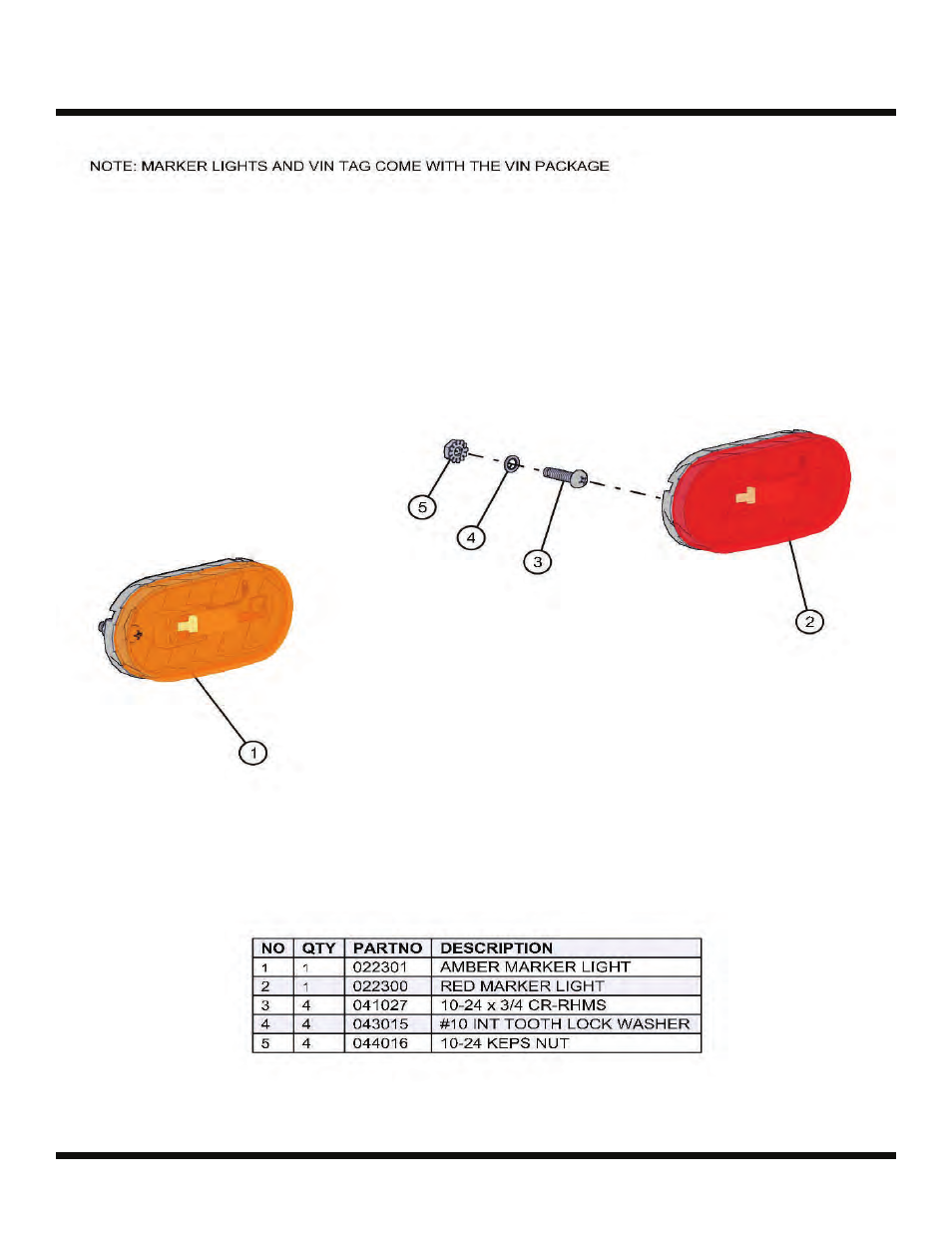 Marker lights, Night lite pro 50-60 hz | Allmand Brothers NIGHT LITE PRO LD User Manual | Page 52 / 54