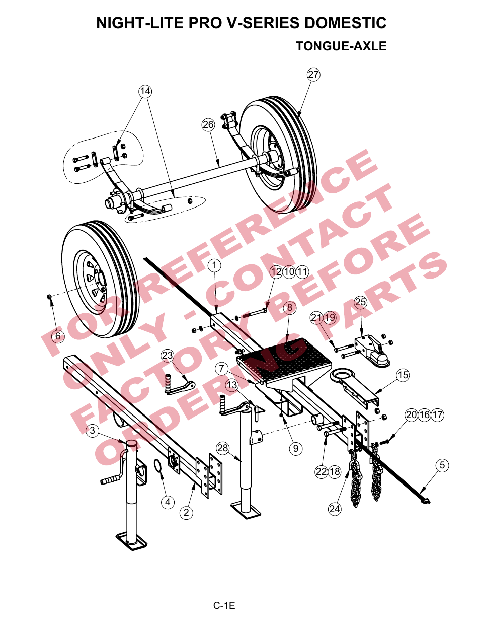 Night-lite pro v-series domestic, Tongue-axle | Allmand Brothers NIGHT LITE PRO V User Manual | Page 26 / 51