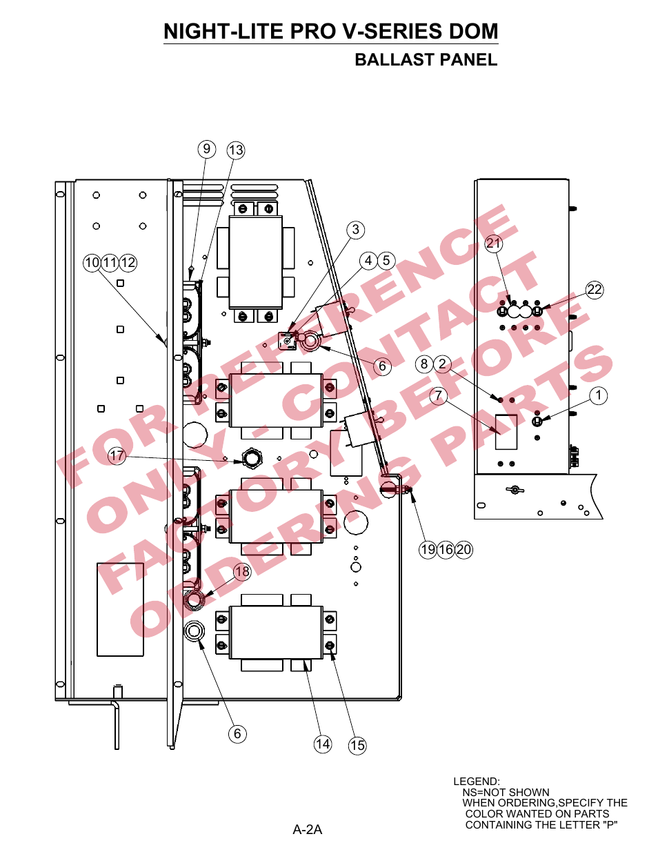 Night-lite pro v-series dom, Ballast panel | Allmand Brothers NIGHT LITE PRO V User Manual | Page 4 / 51