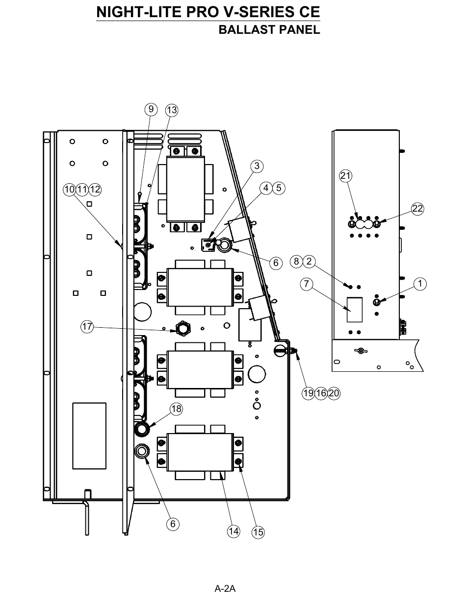 Night-lite pro v-series ce, Ballast panel | Allmand Nite-Lite Pro Vertical Tower V Series User Manual | Page 38 / 90