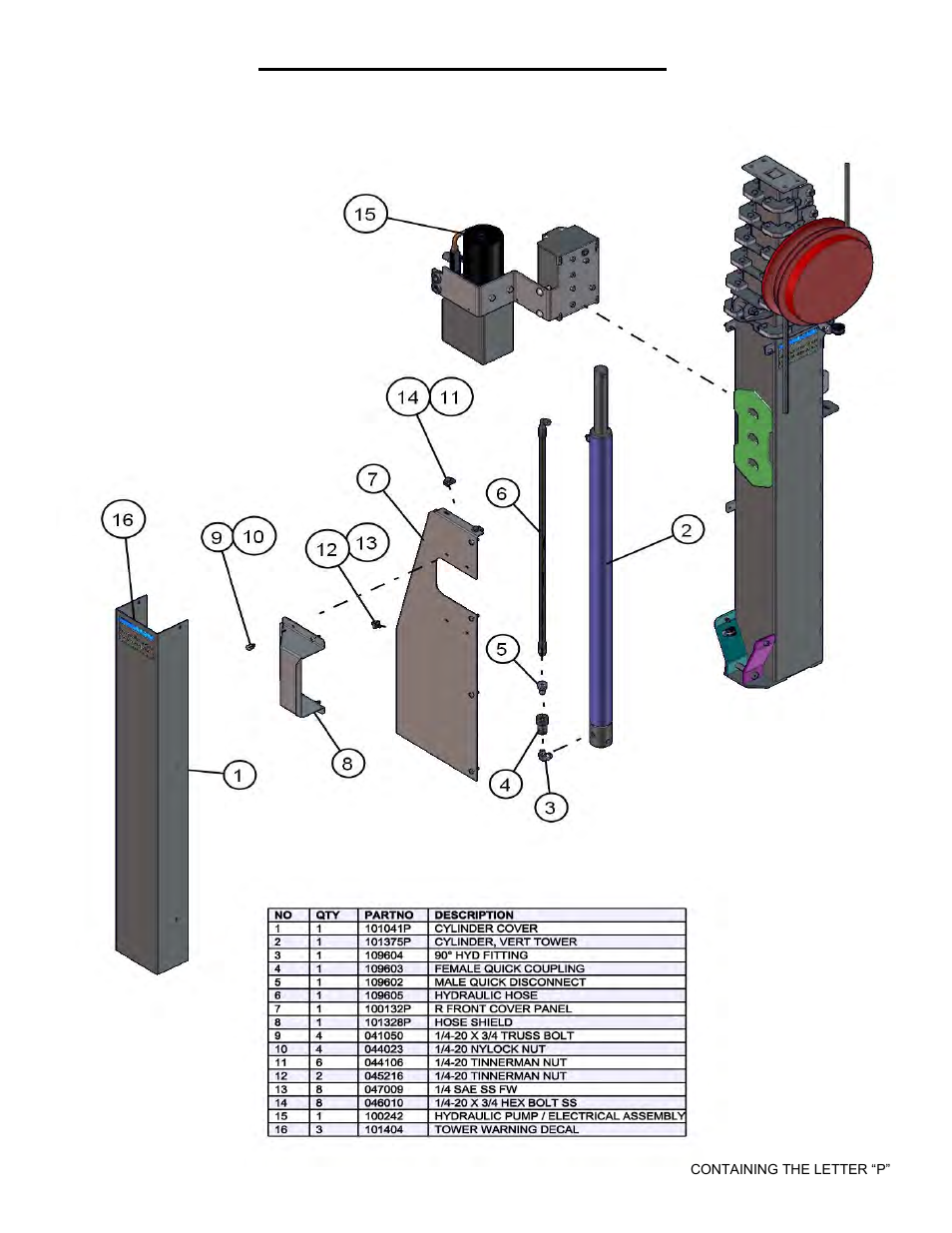 Night-lite pro v series ce, Hydraulic tower | Allmand Nite-Lite Pro Vertical Tower V Series User Manual | Page 52 / 90