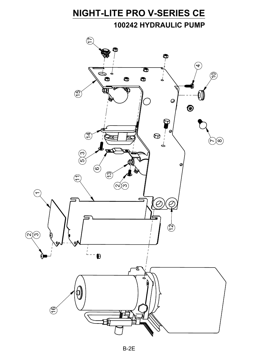 B-2e, Drawing view3, Night-lite pro v-series ce | Allmand Nite-Lite Pro Vertical Tower V Series User Manual | Page 54 / 90