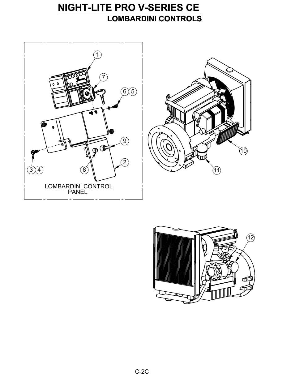 Cat engine, Drawing view3, Night-lite pro v-series ce | Allmand Nite-Lite Pro Vertical Tower V Series User Manual | Page 66 / 90