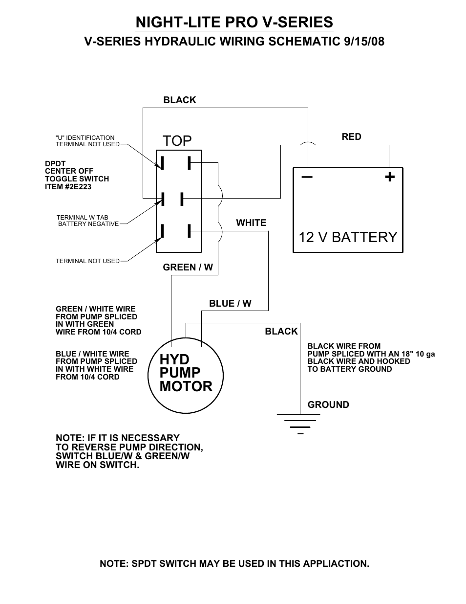 Name, Night-lite pro v-series, Hyd pump motor 12 v battery | Allmand Nite-Lite Pro Vertical Tower V Series User Manual | Page 78 / 90