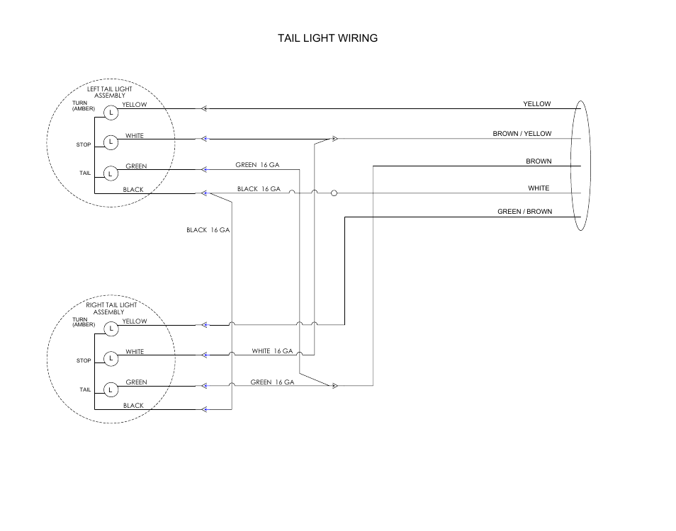 Tail light, Tail light wiring | Allmand Nite-Lite Pro Vertical Tower V Series User Manual | Page 86 / 90