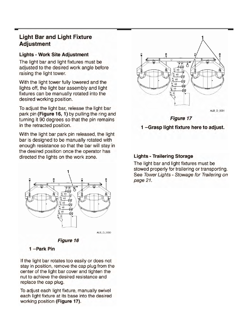 Operation | Allmand Brothers NIGHT LITE PRO V User Manual | Page 42 / 67