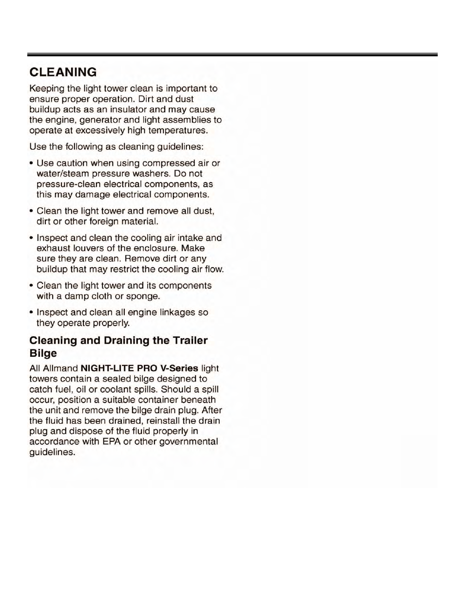 Maintenance | Allmand Brothers NIGHT LITE PRO V User Manual | Page 52 / 67