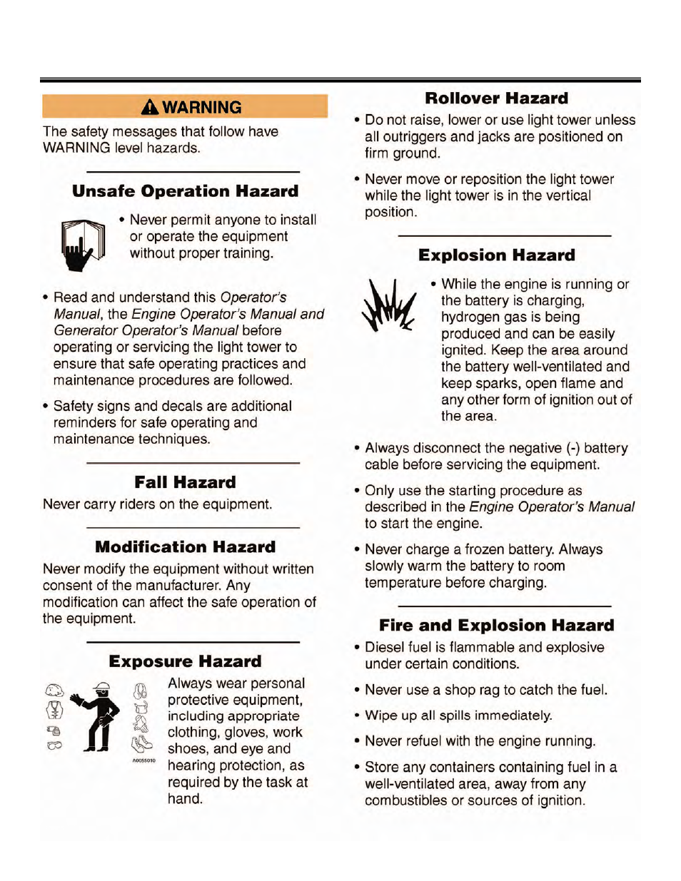 Safety | Allmand Brothers NIGHT LITE PRO V User Manual | Page 9 / 67