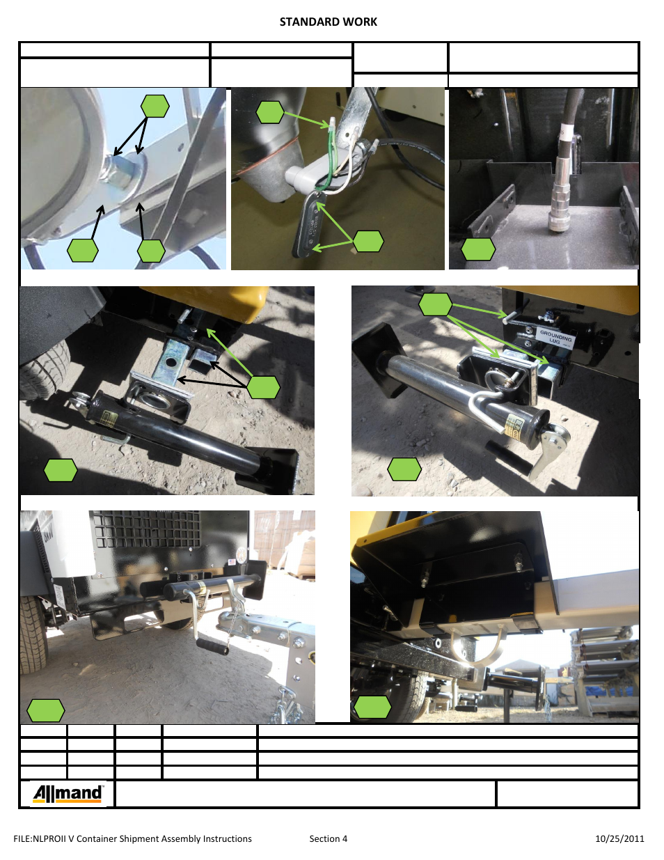 Standard work, Reference pictures, models, or layouts | Allmand Brothers NIGHT LITE PRO II V User Manual | Page 10 / 13