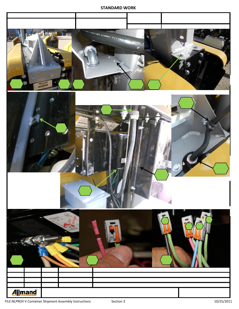 Standard work, Reference pictures, models, or layouts | Allmand Brothers NIGHT LITE PRO II V User Manual | Page 6 / 13