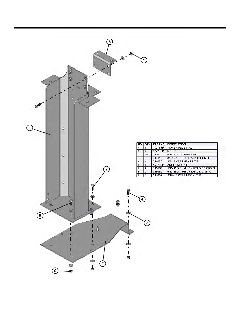 Vertical tower pedestal, Night lite pro ii | Allmand Brothers NL PRO II User Manual | Page 118 / 174