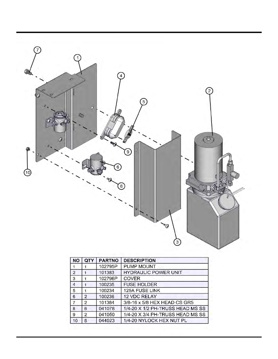 Vertical tower hydraulic pump, Night lite pro ii | Allmand Brothers NL PRO II User Manual | Page 119 / 174