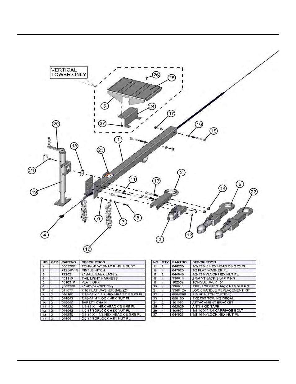 Tongue, Night lite pro ii | Allmand Brothers NL PRO II User Manual | Page 126 / 174