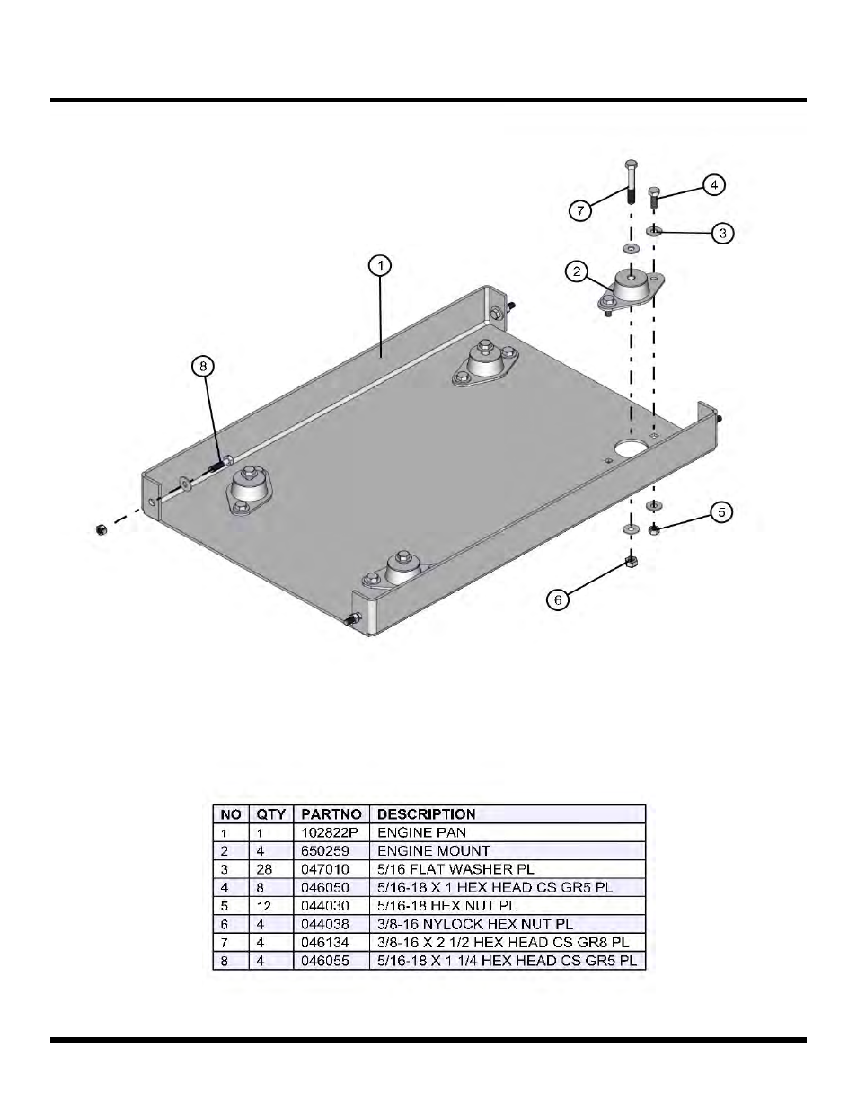 Containment tray engine pan, Night lite pro ii | Allmand Brothers NL PRO II User Manual | Page 130 / 174