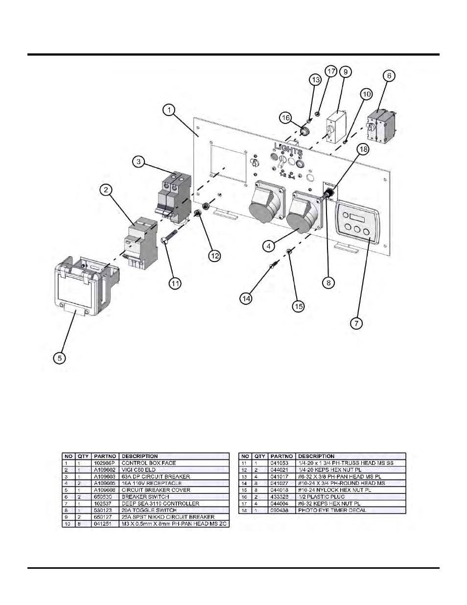 Ce spec, Kubota deep sea control panel, Night lite pro ii | Allmand Brothers NL PRO II User Manual | Page 146 / 174