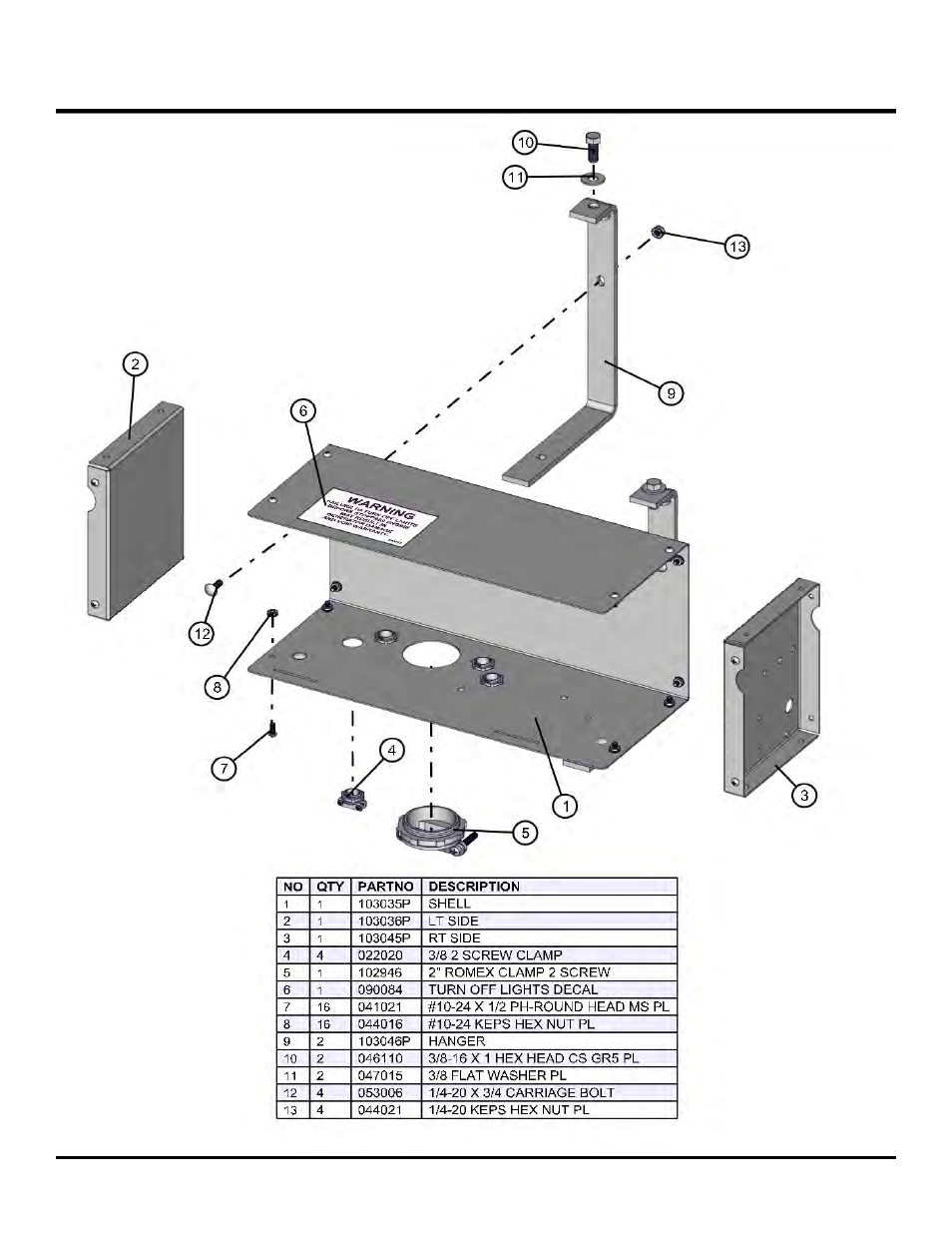 Control box, Night lite pro ii | Allmand Brothers NL PRO II User Manual | Page 149 / 174