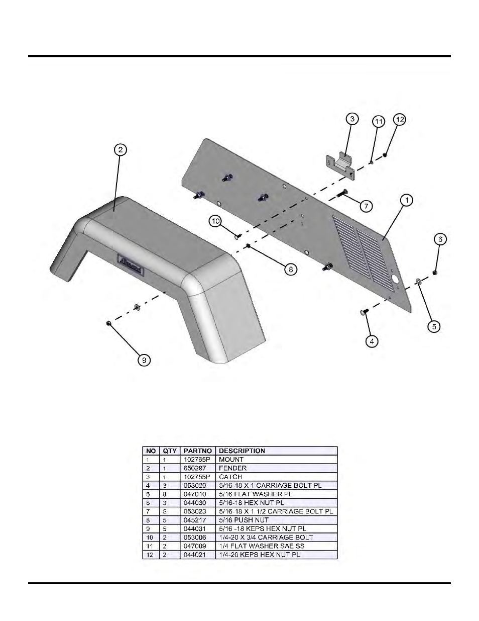 Night lite pro ii, Right inner fender (old style laydown tower) | Allmand Brothers NL PRO II User Manual | Page 157 / 174