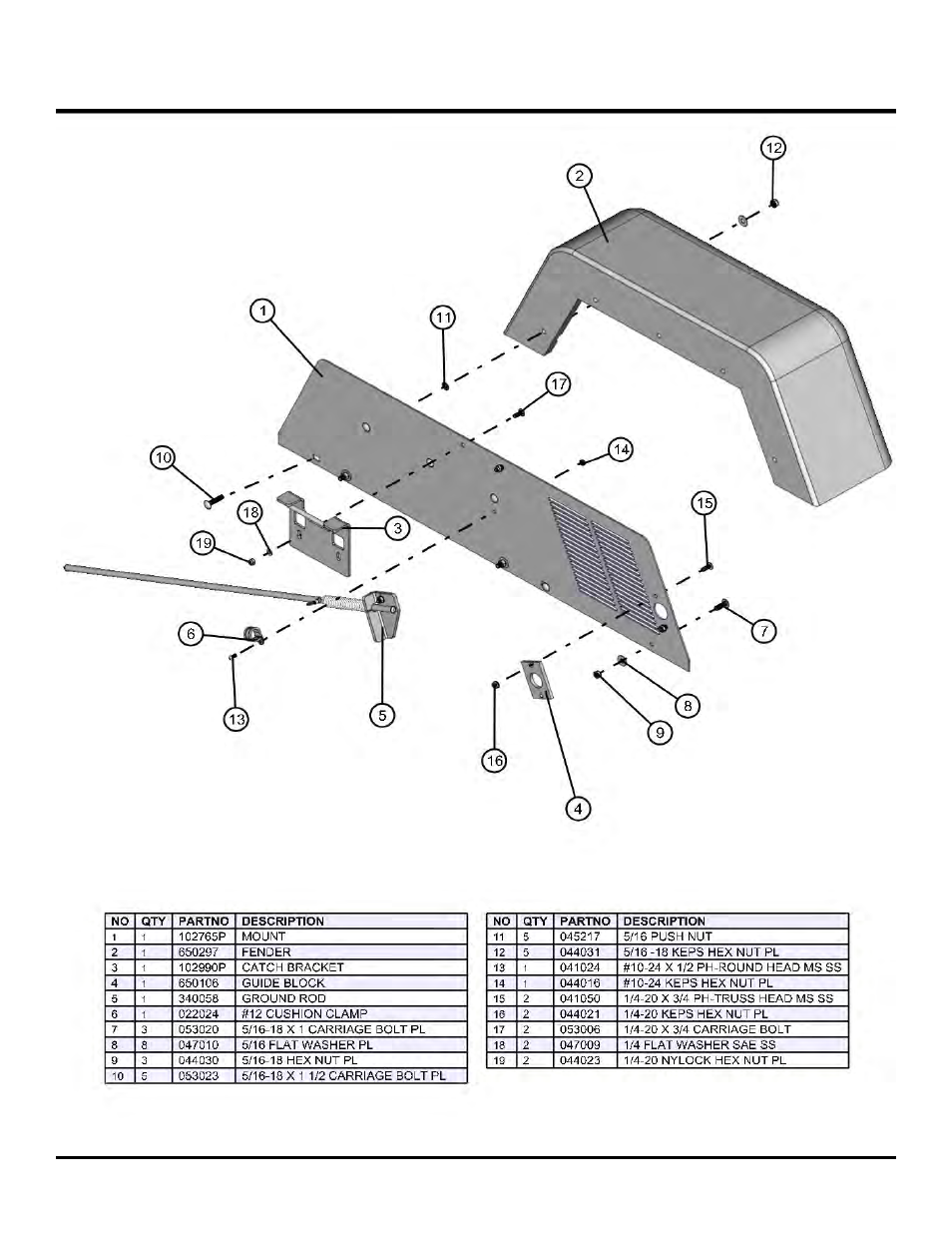 Left inner fender (laydown tower), Night lite pro ii | Allmand Brothers NL PRO II User Manual | Page 158 / 174