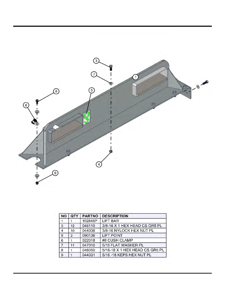 Lift bar, Night lite pro ii | Allmand Brothers NL PRO II User Manual | Page 166 / 174