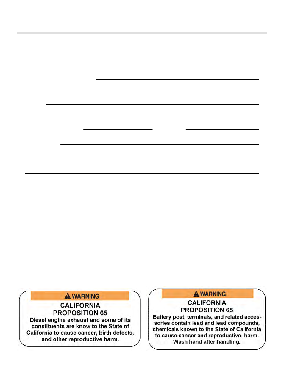 Record important information | Allmand Brothers NL PRO II User Manual | Page 2 / 174