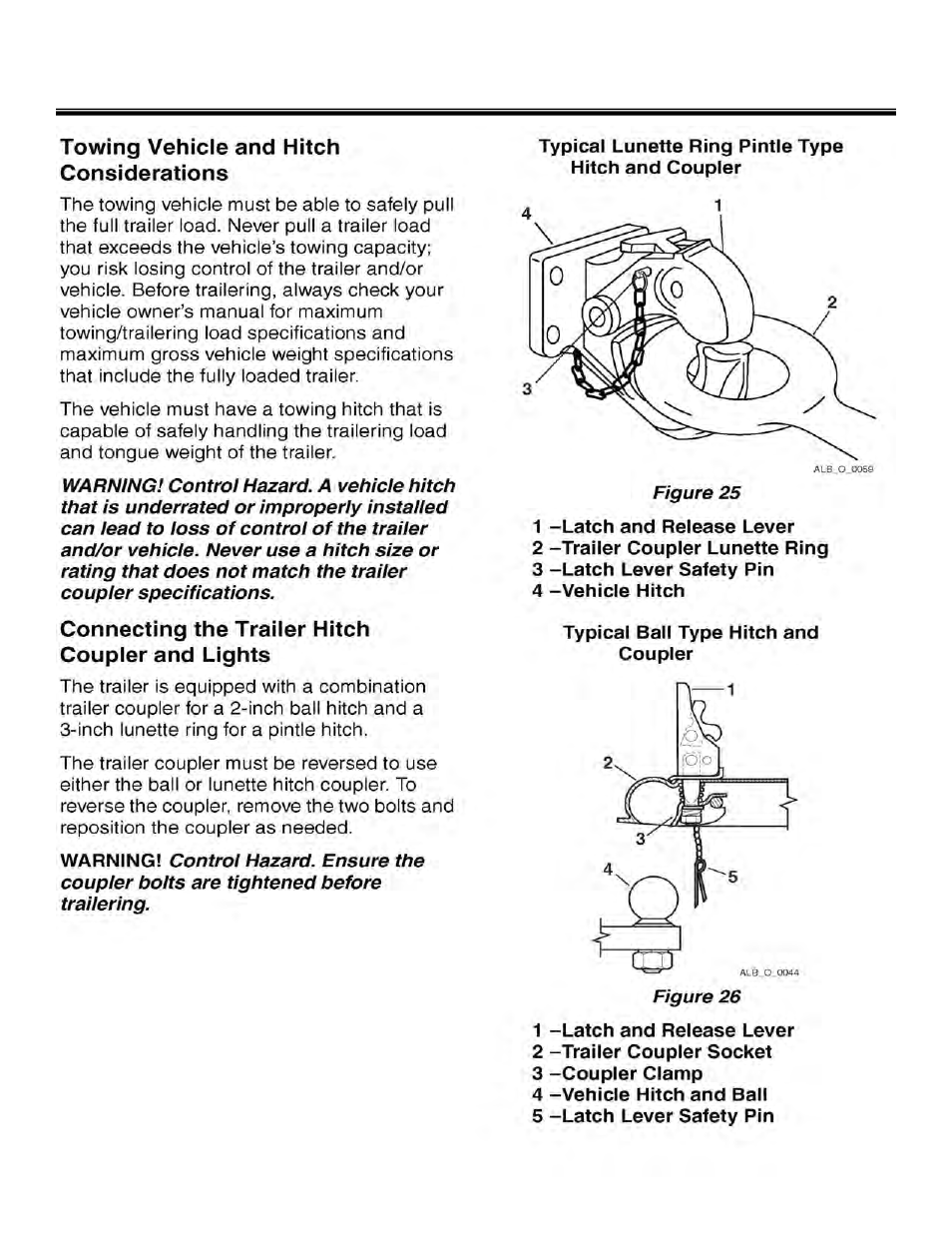 Trailering, transporting and lifting | Allmand Brothers NL PRO II User Manual | Page 23 / 174