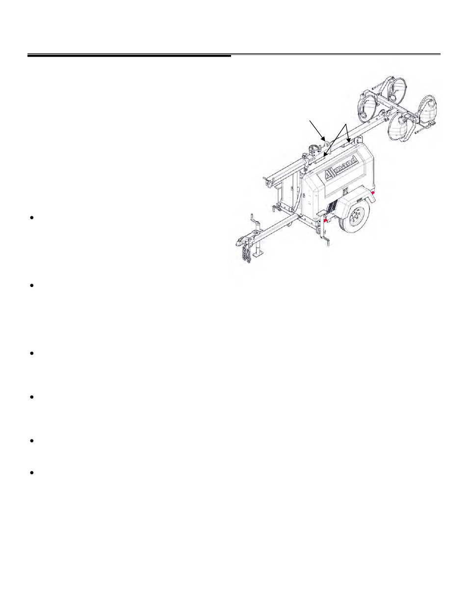 Trailering, transporting and lifting | Allmand Brothers NL PRO II User Manual | Page 25 / 174