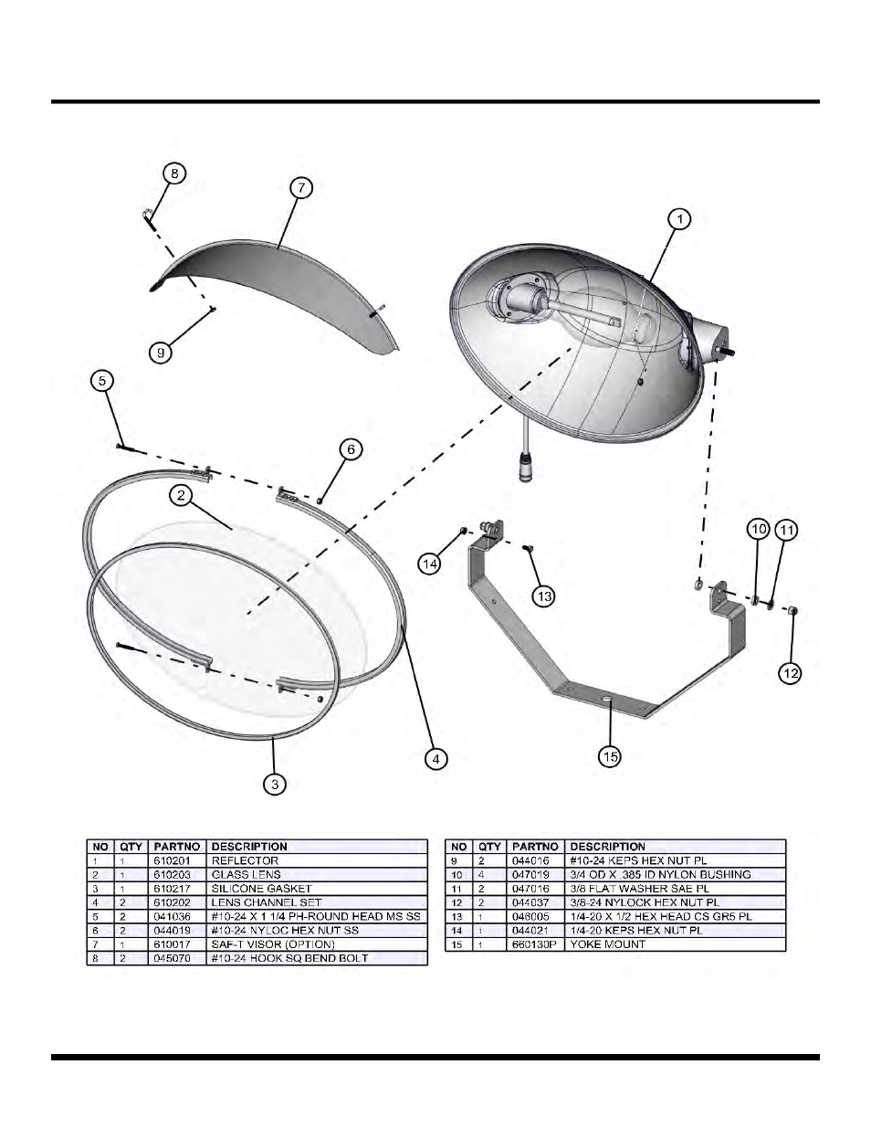 Night lite pro ii, Sho lamp holder | Allmand Brothers NL PRO II User Manual | Page 87 / 174