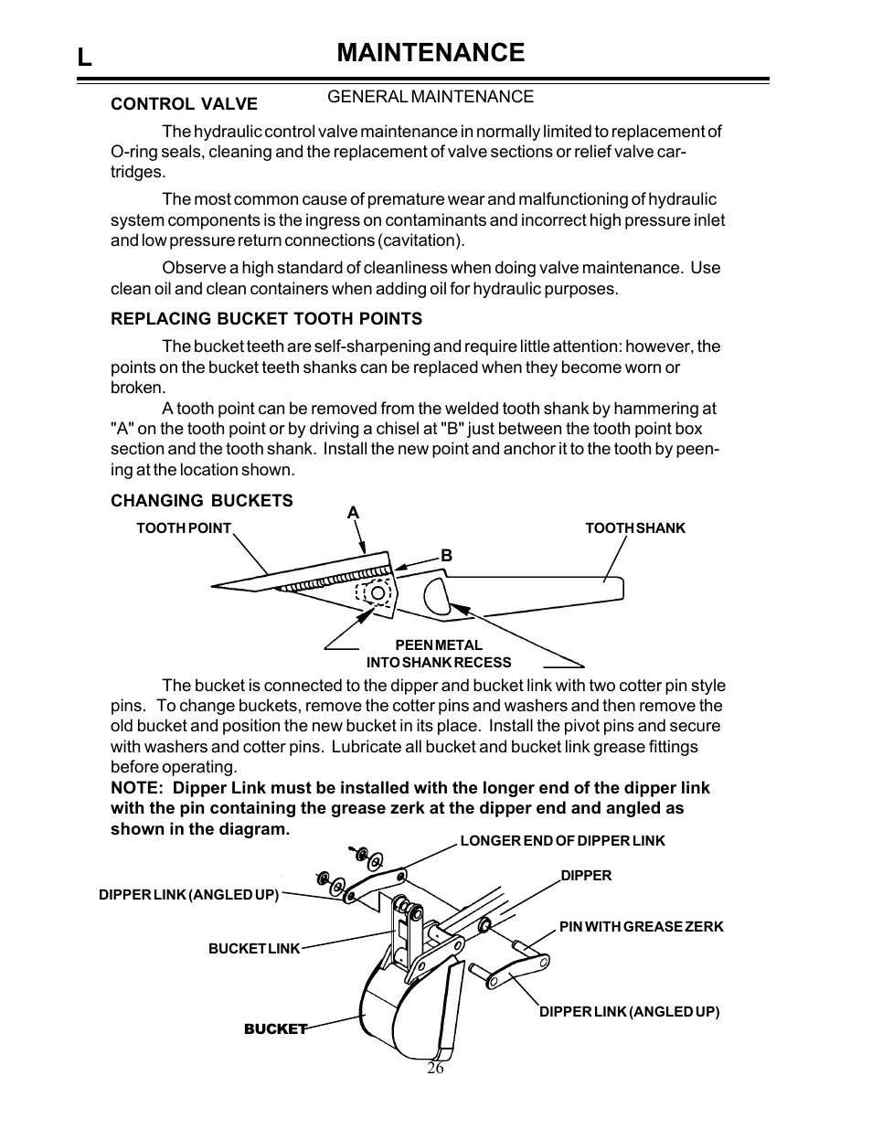 Maintenance l | Allmand Brothers Allmand 8.5 10 FT BACKHOE User Manual | Page 26 / 41