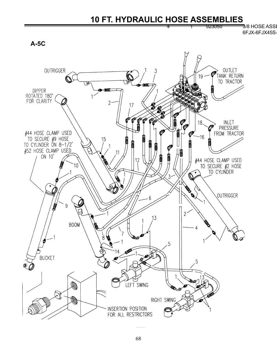 10 ft. hydraulic hose assemblies | Allmand Brothers Allmand 8.5 10 FT BACKHOE User Manual | Page 26 / 31