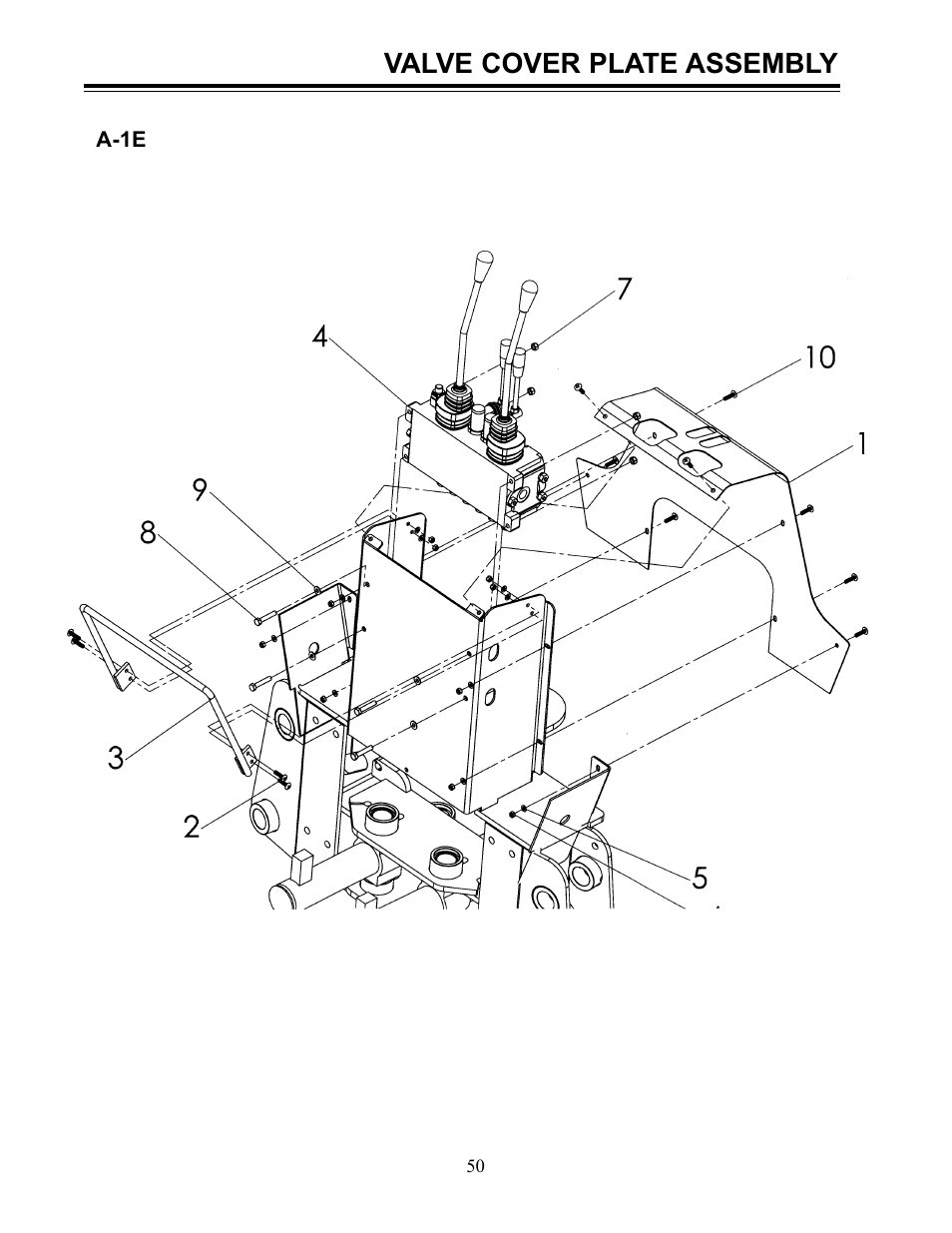 Valve cover plate assembly | Allmand Brothers Allmand 8.5 10 FT BACKHOE User Manual | Page 8 / 31